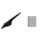 Wacom Stylet Airbrush pour Intuos Pro, Intuos 4/5, Cintiq, Cintiq Companion 1/2 Multicolore & ACK22211 Pen Nibs - 10 Pointes Standard pour Stylet Wacom Pro Pen 2 et Wacom Pro Pen 3D.