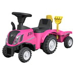 TURBO CHALLENGE - New Holland Tracteur - Rose - 119208 - Trotteur - 91 cm x 30 cm x 44 cm - Plastique - Piles Non Incluses - À Partir de 12 Mois