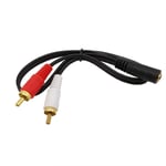 Audiodual Cable Aux Audio Radio Mini Jack 3,5 mm femelle 2 RCA mâle stéréo