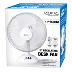 Top Vendor New 2-3 Speed Levels 6'' to16 Oscillating Desk Fan Indoor Round Base Grill Summer White (White, 16 inches)