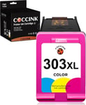 303XL (1 Couleur) Cartouche d'encre Remanufacturée de Remplacement pour HP 303 XL pour Imprimante Envy Photo 6220 6234 6230 7134 6220 7830 7855 7800 6232 7130 6258 7120 7164 Tango X