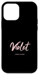 Coque pour iPhone 12 mini Violet - « Fleur violette »