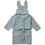 Liewood Lily rabbit bathrobe – sea blue - 1-2år