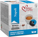 Italian Coffee Capsules Compatible with Lavazza a Modo Mio Machines, Espresso Po