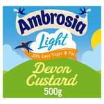 Ambrosia Devon Ready-to-Eat Creamy & Delicious Light Devon Custard Carton, 30% Less Fat & Sugar, 500 g (Pack of 1)