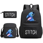 Lilo & Stitch Ryggsäck Set skolväska. .- Perfekt Black