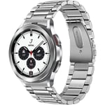 Gaplöst armband för Galaxy Watch 4 Classic 46mm, armband i rostfritt stål med starkt metallklämma ersättningsband för Samsung Galaxy Watch4 Class