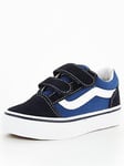 Vans Kids Boys Old Skool Trainer - Navy/White, Navy/White, Size 2 Older