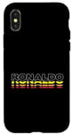 Coque pour iPhone X/XS Ronaldo Prénom amusant vintage coucher de soleil Ronaldo