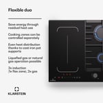 Induction Hob 60 cm Gas Hob Hot Plate Electric Cooker 4 Zones Child Safety Black