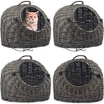 Vidaxl - Cage de transport pour chats Gris 45x35x35 cm Saule naturel - cage de transport pour chat - cages de transport pour chat - Home & Living