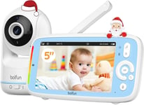 Boifun 5'' Video Baby Monitor Camera,App Control,Feeding Reminder, Lullabies,PTZ