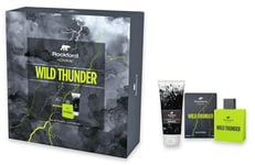 Lot Homme Parfum Rockford Wild Thunder EDT 100ml Gel Douche & Echantillons