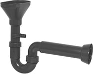 Cornat Bouchon Anti-odeurs 1 1/2"-Ø 50 mm-avec Entonnoir et Support Mural partir de Plastiques recyclés-Fabriqué en Allemagne de qualité/Siphon Goutte / T359104R, Gris