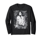 Michael Jackson Bad World Tour 1988 Black And White Splatter Long Sleeve T-Shirt