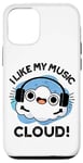 Coque pour iPhone 12/12 Pro I Like My Music Cloud Funny Weather Puns