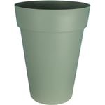 Bac à fleurs RIVIERA SOLEILLA HAUT - Plastique - Hauteur 66 cm - Vert argile