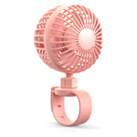 Tlily - Ventilateur Boucle Rechargeable Portable Anti-Moustique Mini usb Silencieux Voiture pour Enfants SpéCial Anti-Pincement Rose