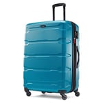 Samsonite Valise Rigide Extensible Omni PC Unisexe avec roulettes pivotantes pour Adulte, Bleu Caraïbes, Checked-Large 28-inch