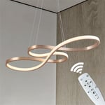 Greelustr - Lustre en acrylique led moderne pour salle à manger, dimmable, télécommande, lumières suspendues ajustables en couleur et en luminosité,