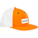 Salomon Trucker Unisex Flat Cap, Bold Style Versatile, Trail Running Hiking Recycled Content, and Breathable Comfort, Orange, M/L