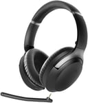 Aria Pro 2 Casque Bluetooth à Micro Filtrant, Appels Clairs, Double Liaison PC Telephone, Ecouteurs sans Fil à Suppression Active du Bruit pour Ordinateur Bureau et Portable