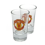 Manchester United FC Shot Glass Set MAN UTD 2 Pack Official Merchandise Gift NEW