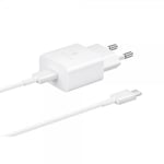 Samsung Original Laddare med USB-C Kabel 15W PD Power Adapter Vit