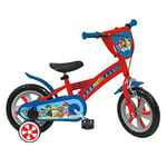 MONDO Toys 25440 Pat' Patrouille Vélo pour Enfant 12" roulettes et Frein Avant Rouge/Bleu