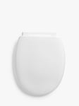 John Lewis ANYDAY Bottom Fix Toilet Seat, White