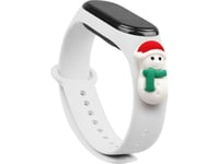 Hurtel Strap Xmas Band För Xiaomi Mi Band 6 / Mi Band 5 Jularmband Av Silikonarmband Vitt (Snögubbe 1)