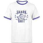 Finding Nemo Shark Bait Men's Ringer T-Shirt - White/Navy - XL