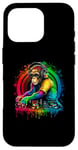 Coque pour iPhone 16 Pro Dj Monkey Lunettes de soleil Casque singe Amoureux