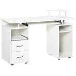 Multi Storage Computer Work Desk Table with Drawer Keyboard Tray