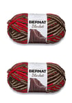 Bernat Lot de 2 paquets de pelotes de laine pour couverture Framboise Trifle - 300 g - Polyester - 6 super volumineux - 200 m - Tricot/crochet