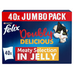 Felix Doubly Delicious Meaty Cat Food 40x100g