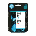 Original HP 305 Black / Colour Ink Cartridges for HP DeskJet 2720 2722 INDATE