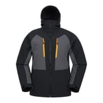 Mountain Warehouse Mens Axis Extreme Softshell Ski Jacket (Black) material_Synthetic - Size 3XL