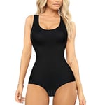 Junlan Body Sculptant Femme Amincissant Body Gainant Ventre Plat Minceur lingerie Sculptante (Noir, X-Large)