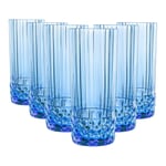 400ml America '20s Highball Glasses - Pack of Six - By Bormioli Rocco - Pink