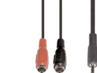 E+P B 113/05, 3,5 Mm, Hane, 2 X Rca, Hane, 0,5 M, Svart