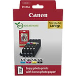 Canon 526 Original Ink Cartridge Black, Cyan, Magenta, Yellow Multipack of 4