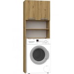 COMO - Armoire de salle de bain lave-linge 183x64x30cm - Meuble pour machine à laver - Rangement buanderie