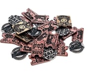 Drawlab Entertainment Metal Coins Puzzle - Railway Units (Sett Med 24 Mynter)