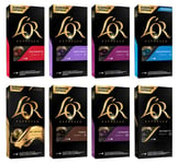 L'OR Favourites Assortment Nespresso Compatible Coffee Pods (Pack of 8, Total 80 Drinks)