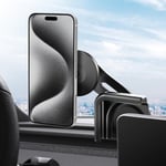 Spigen TapLock [Adhesive Free] Car Screen Mount Designed for Tesla Accessories, MagSafe Car Mount, Car Phone Holder, Compatible with Model 3 2023, Model Y, and iPhone 16,15,14,13,12 Models