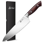 DDF iohEF Chef Knife Sharp Kitchen Knife 8 inch Japanese Stainless Steel Professional Cutting Knife Ultra-Sharp Chef's Cooking Knife with Non-Slip Ergonomic Handle and Gift Box