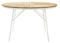 Ellen Matbord 110 cm Rund Teak/Vit