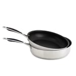 Set Poêle et sauteuse antiadhérentes inox Excell'Inox 28 cm Mathon