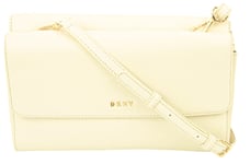 DKNY Shoulder Bag Sand Dollar Cream Leather Medium Crossbody & Clutch Handbag